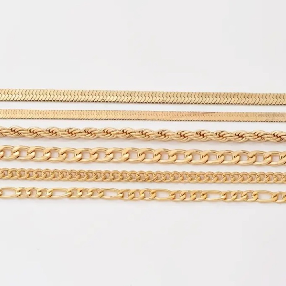 Gold Toned Chain Bracelet Set - Picture 3 of 4
